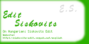 edit siskovits business card